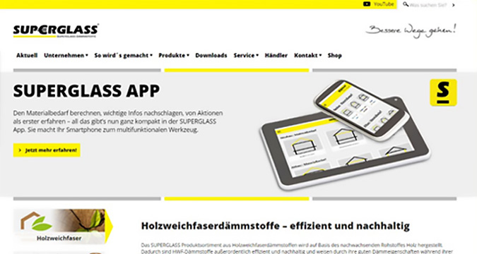 Neue Website von SUPERGLASS