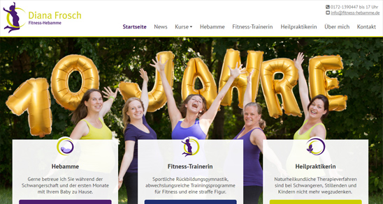 Neue Website der Fitness Hebamme